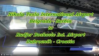 Co-pilot's wonderful visual approach to Dubrovnik Airport, Croatia on a flight from Belgrade...