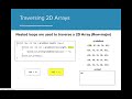 Exploring 2D Array Traversal Techniques