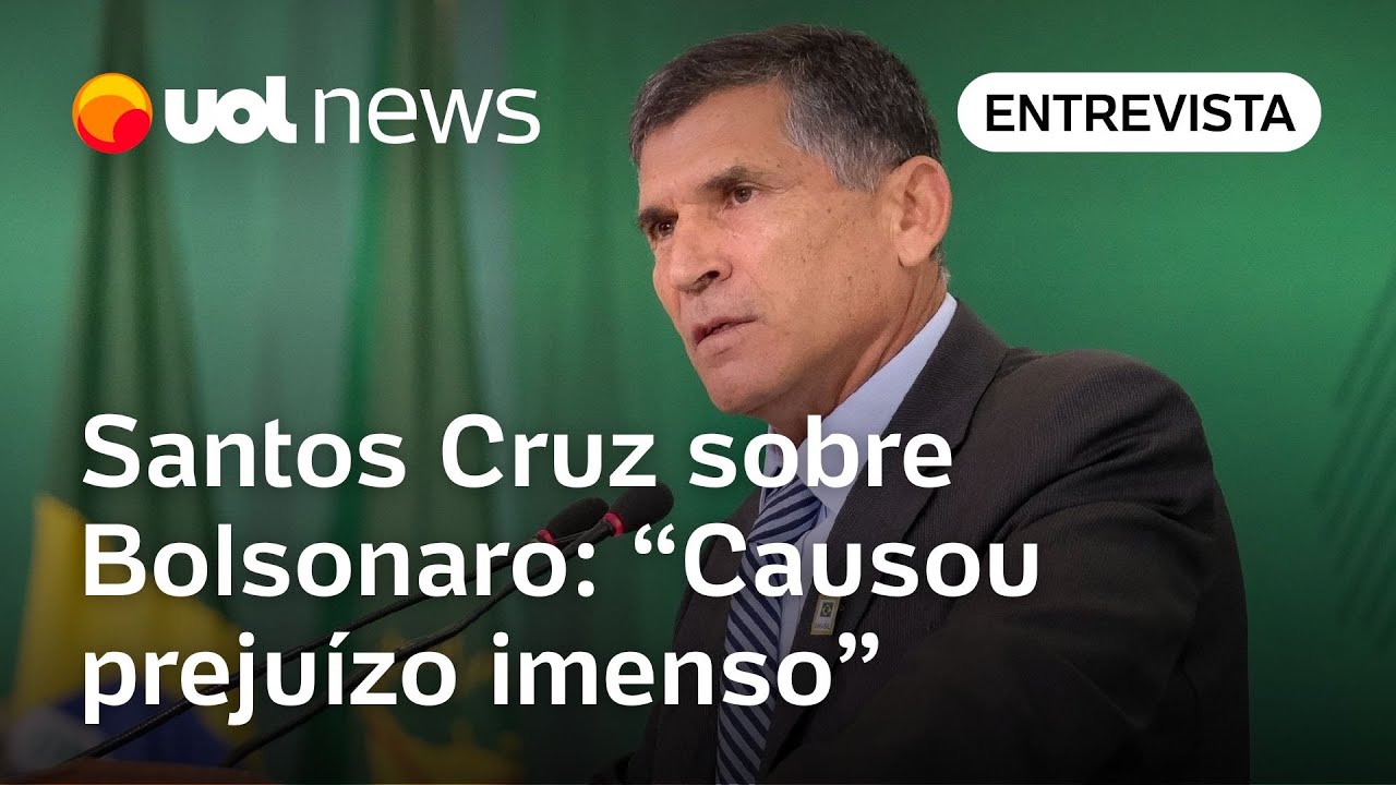 Bolsonaro foi um irresponsável que causou prejuízo imenso diz Santos Cruz sobre trama golpista