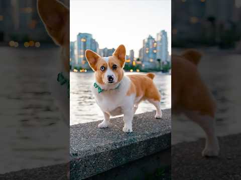 CUTE Corgi w/ Bowtie & Heterochromia 🤵♂️ #streetportraits #dogphotography