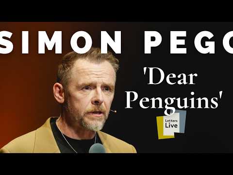 Simon Pegg reads a letter of apology to penguins