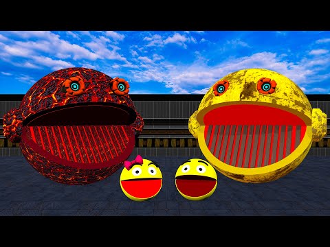 Pacman & Ms-Pacman Vs Spiky Robot Pacman