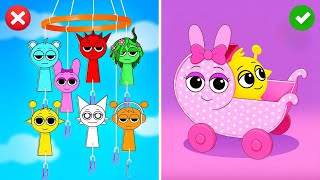 Plushy Life Hack Chaos ✂️🤣 Tiny Sprunki DIY Fun