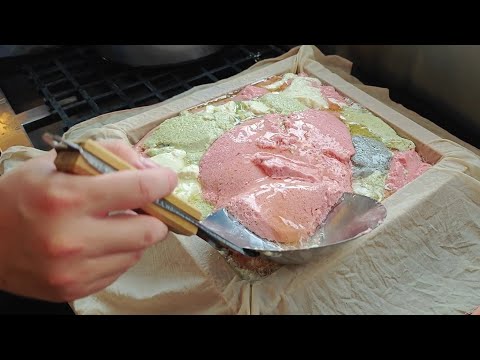 彩色手工塩滷豆腐,干豆腐製作-吉鹽鹵豆腐/Amazing! Handmade Colored Tofu and Dried Tofu Making Skills-台灣街頭美食