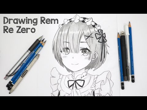 How To Draw Anime Girl "Rem Re Zero" [Anime Drawing...