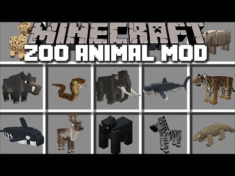 Minecraft TAME AND BUILD A ZOO WITH ANIMALS MOD / DANGEROUS PLUS CREATURES !! Minecraft Mods