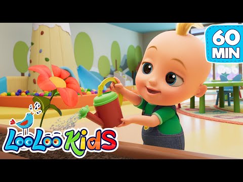 🌼 "A Flower in My Garden" and 1 Hour of Kids' Songs | LooLoo Kids 🌼