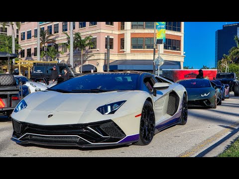 SUPERCARS ARRIVING Lamborghini Aventador ULTIMAE, STO, SF90, 765LT Arriving to Supercar Week 2025