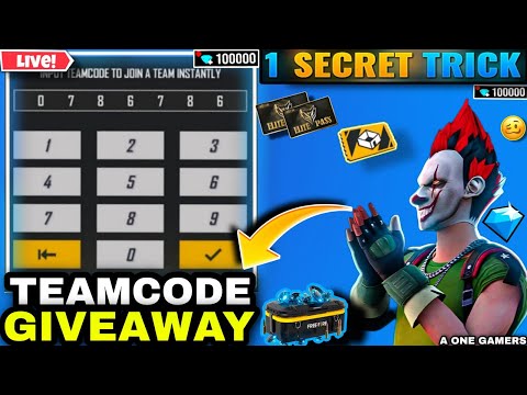 FREE FIRE LIVE CUSTOM ROOM GIVEAWAY | FF LIVE TEAM CODE GIVEAWAY | FF LIVE GIVEAWAY DJ ALOK |FF LIVE