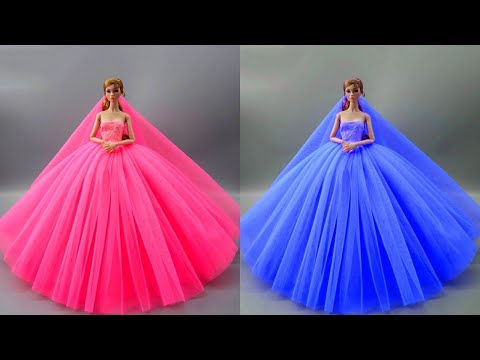 Cómo Hacer Ropa sin coser para Barbies. 👗 Vestidos para Muñecas