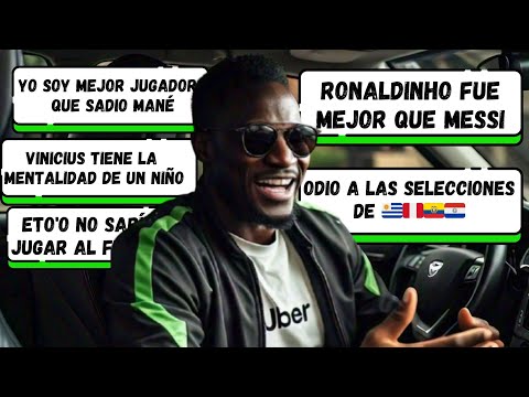 ANÉCDOTA DE UBER: EL SENEGALÉS 🇸🇳 de los "FACTOS" ⚽️ ¿RONALDINHO fue MEJOR FUTBOLISTA que MESSI?