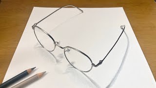 【メイキング大公開!!】眼鏡を色鉛筆で描いてみた。Pencil Drawing Glasses.