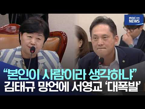 "본인이 사람이라 생각하냐", 김태규 망언에 서영교 '대폭발'