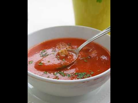 Supă cremă de ardei copți 🥣 Fără prăjeli, super cremoasă!