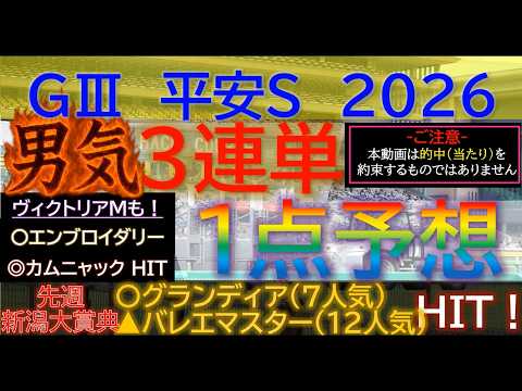 先週大穴12人気HITと絶好調！【男気1点】平安ステークス2026～究極3連単1点絞り理論 #競馬 #競馬予想 #平安ステークス #平安ステークス #平安s #オークス #平安ステークス2026