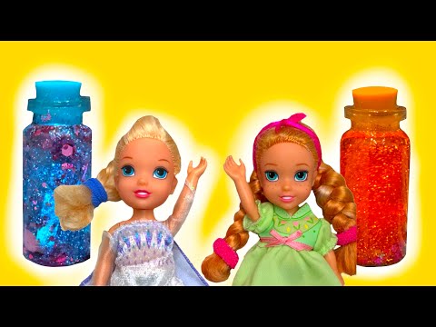 Elsa and Anna toddlers make magical potions