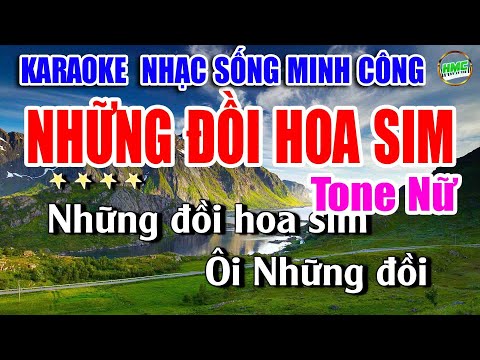 Karaoke Nhạc Sống Tone Nữ Dễ Hát | Chọn Lọc Nhạc Trữ Tình BOLERO – NHỮNG ĐỒI HOA SIM