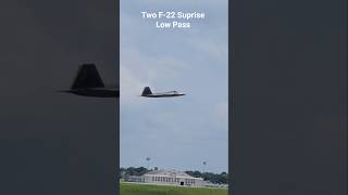 Two F-22s Suprise Low Pass 🇺🇸 #shorts #aviation #usa #f22raptor #f22 #usairforce #airforce #aviation