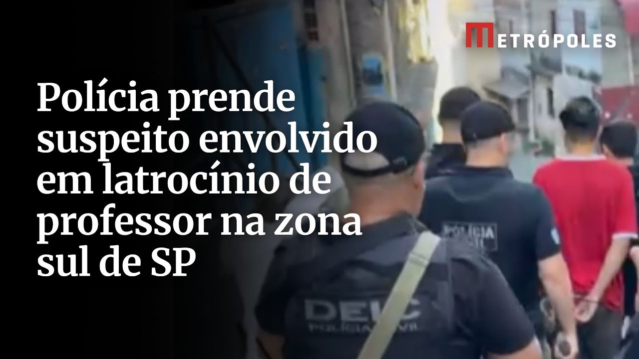 Polícia prende suspeito envolvido em latrocínio de professor na zona sul de SP