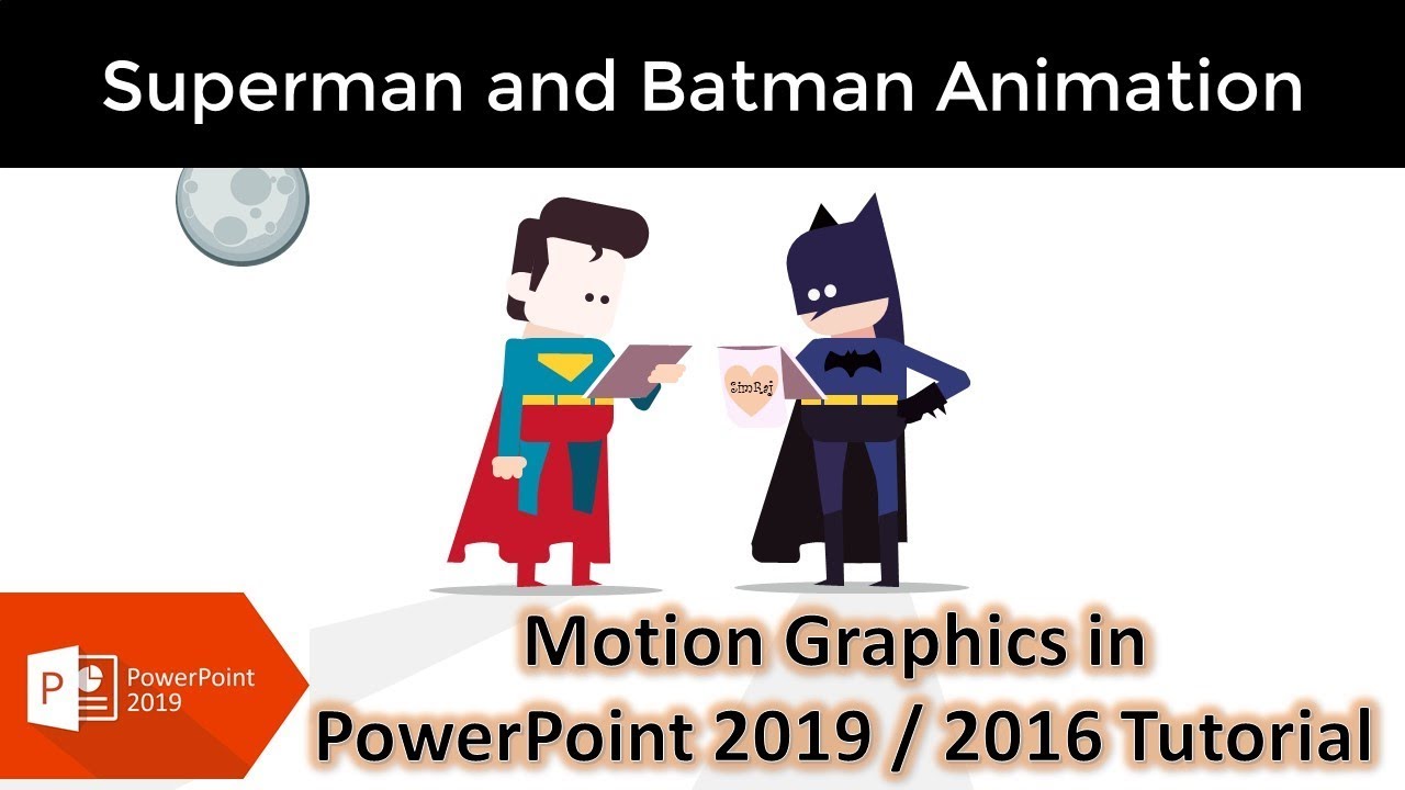 SuperMan and Batman Animation in PowerPoint Character Animation - The Teacher