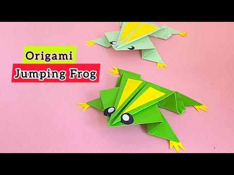 DIY Origami Paper Frog | Origami Craft | Paper Frog | Origami Paper Craft | Origami Jumping Frog