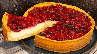 Вкуснее любого Торта! Кремовый Вишнёвый пирог на нежном тесте! Тает во рту!Пирог с Творогом и Вишней