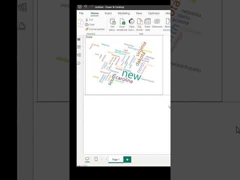 إنشاء WordCloudالكلمات في الباور بي آي! 📊☁️