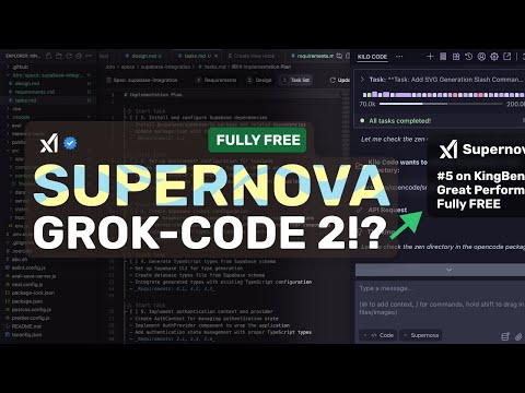 Supernova: This is Grok Code (2?) & IT'S FREE & REALLY GOOD!