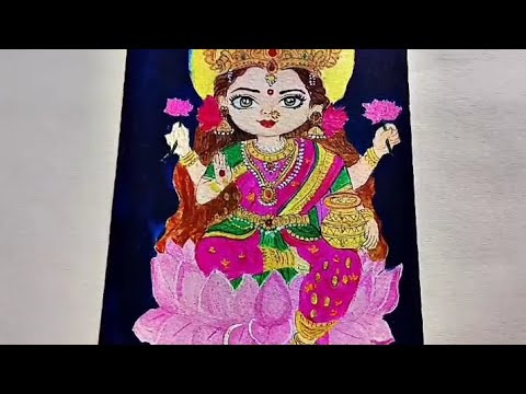 How to draw Maa laxmi drawing & painting