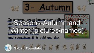 Seasons-Autumn and Winter (pictures/names)