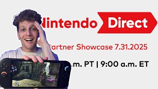 (REACT) NINTENDO DIRECT PARTNER SHOWCASE 31 de julho 2025 Novidades para o Nintendo Switch 2