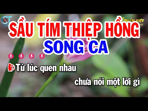 Karaoke Sầu Tím Thiệp Hồng Song Ca ( C#m ) Nhạc Sống Mới Nhất || Karaoke Tuấn Kiệt