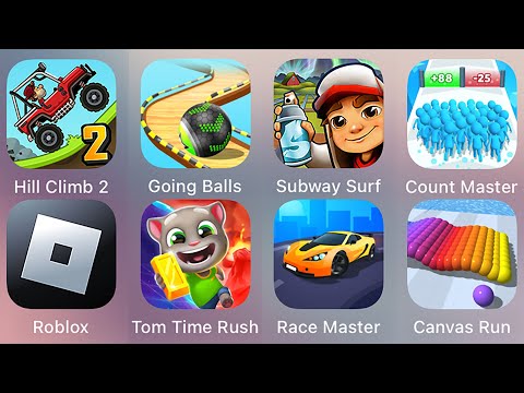 Roblox,Tom Time Rush,Count Master,Subway Surf,Race Master 3D,Going Balls,Hill Climb Racing 2