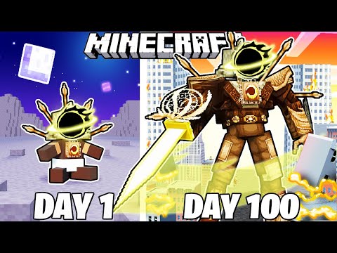 I Survived 100 Days as SINISTER CLOCKMAN in Minecraft!