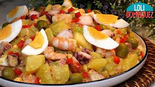 ENSALADA CAMPERA CON GAMBAS. Fresca y deliciosa ensalada que apetece todos los días - VERANO