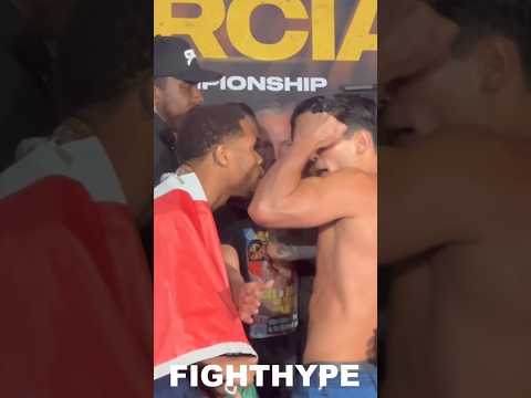 Ryan garcia tries to punk devin haney during heated face off; forced to separate after near brawl