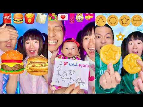 Random Emoji Food Challenge ASMR Compilation! Squid game Food🥵bubble tea(Part24)