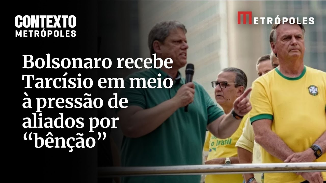 Bolsonaro recebe Tarcísio em meio à pressão de aliados por benção