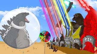 GODZILLA Monsters Ranked From Weakest To Strongest: Rotation Luck FUNNY | Godzilla Cartoon Movies