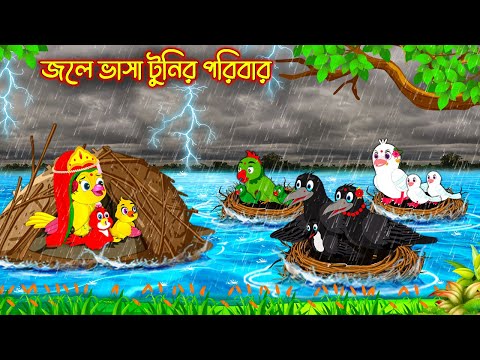 জলে ভাসা টুনির পারিবার | Jole Vasa Tunir Poribar | Bangla Cartoon | moral stories| Pakhir Golpo