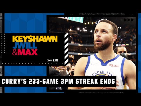 How Steph Curry's 233-game 3PM streak was ended by the Celtics' defense | Keyshawn, JWill and Max video clip