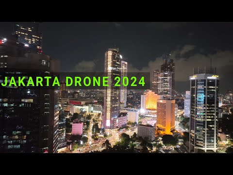 Drone View Jakarta City 2024 Malam Hari