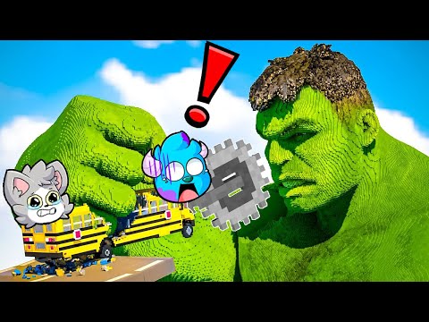 HULK vs SUPER AUTOS 🥴💥🚗 LOS COMPAS en TEARDOWN