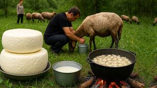 AZERBAIJAN Rural Life: Shepherding Sheep, Cheese-Making & Cooking Traditional Manti