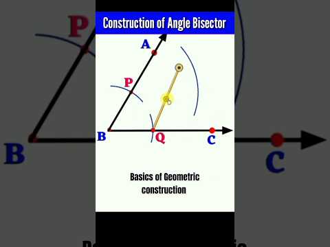 Construction of an angle bisector | Basics of Geometric construction shorts #shortvideo