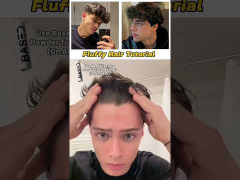 Fluffy hair tutorial ✨ for men's 🗿Pt : 2 #hairstyle