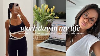 VLOG: monday work day, what I use to edit, Target haul, cooking dinner