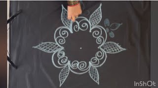Beautiful rangoli design #borderrangoli #art #muggulu #rangoli #kolam #muggulu #short