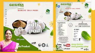 Home made garlic idli podi recipe | Gramika foods