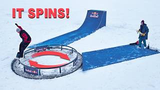 We Built A Spinning Skatepark On Ice!